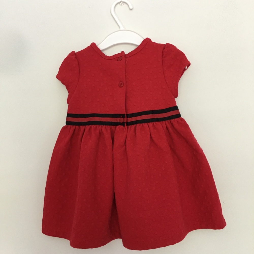 a Little Me baby dress red
